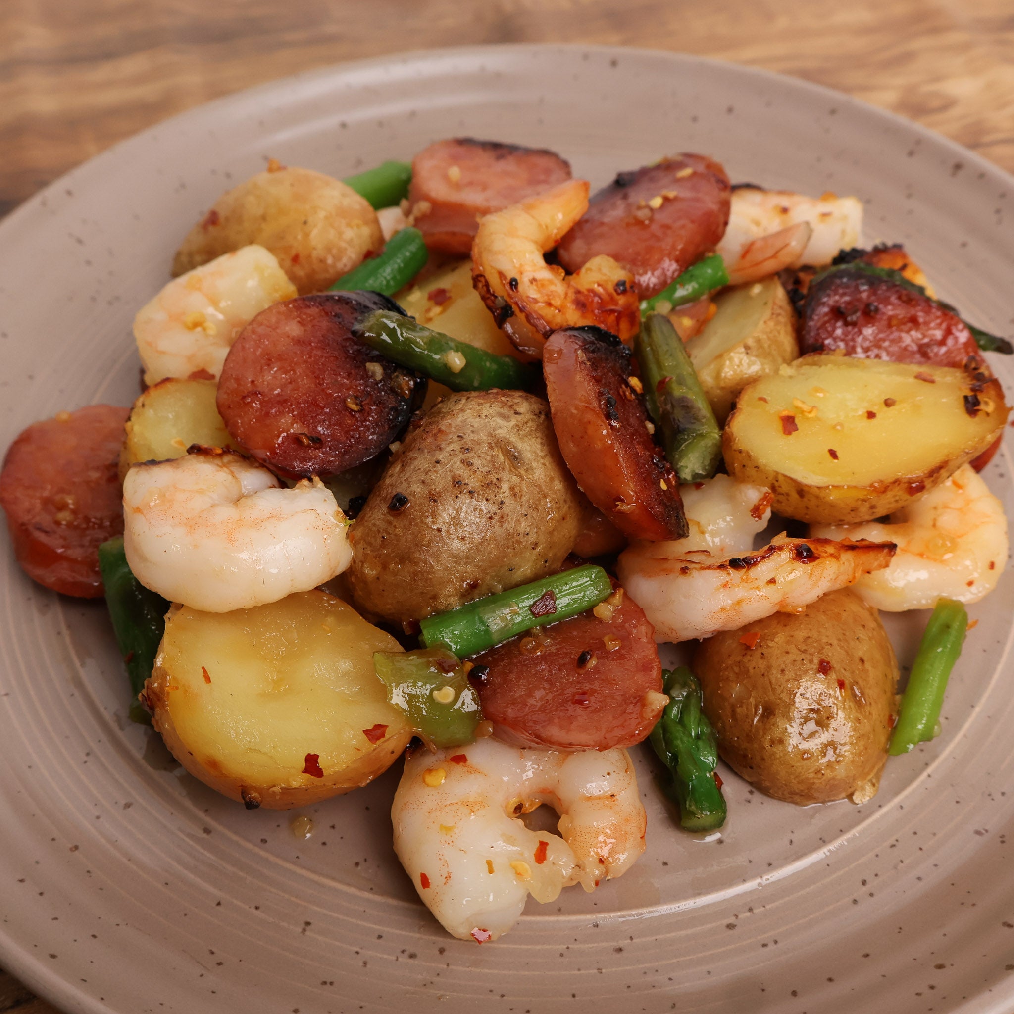 Honey Garlic Shrimp and Sausage